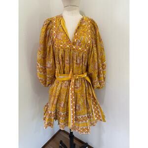 Cleobella XS  Magdalena Mini Dress Women's Small Cotton Floral Block Print